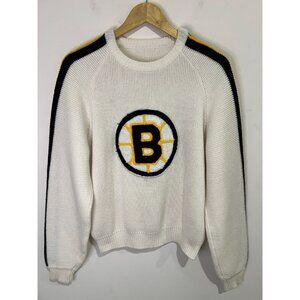 Vintage STARTERS Boston Bruins Knit Pullover Sweater MEDIUM M